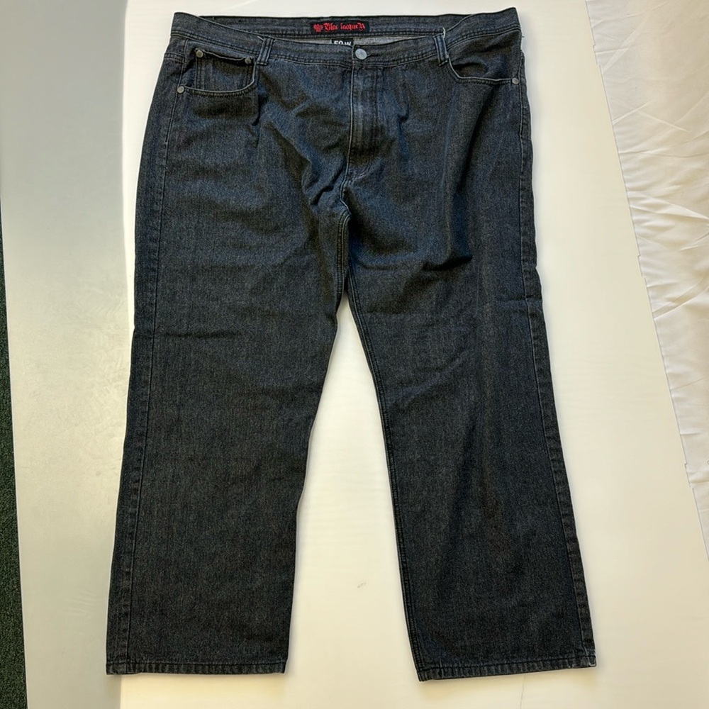 Black Lacquer Big/Tall Relaxed Jeans 50X33